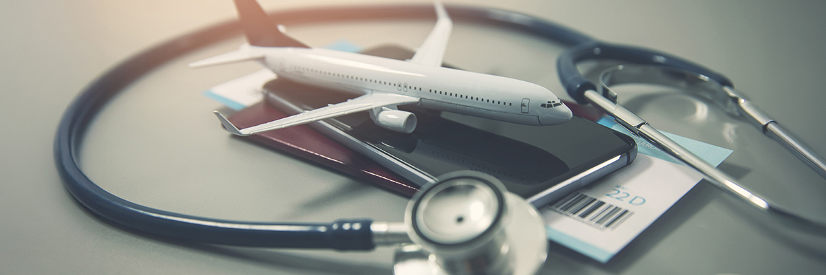 airplane and stethoscope