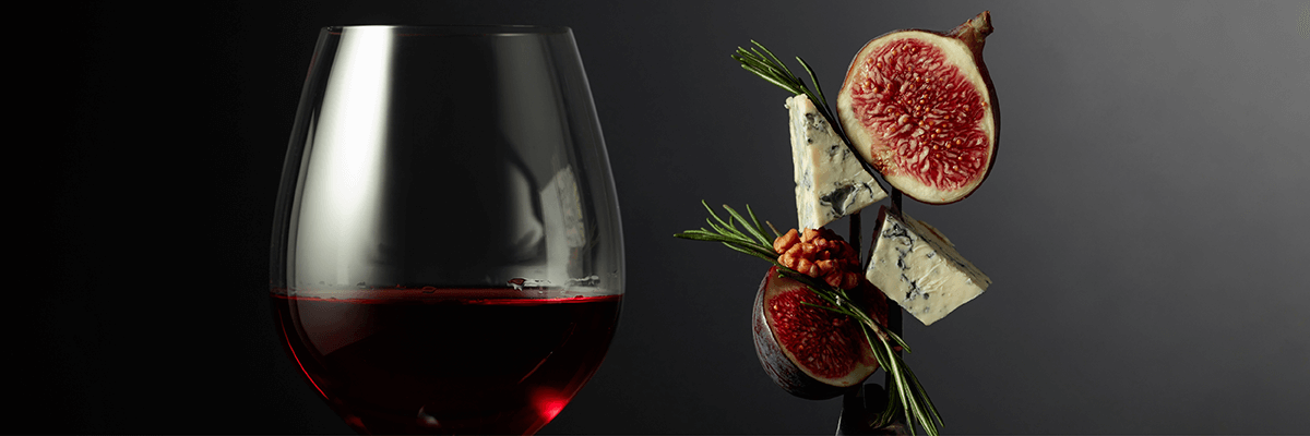 wine glass and cheese