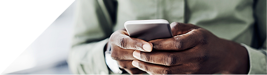 hands holding phone