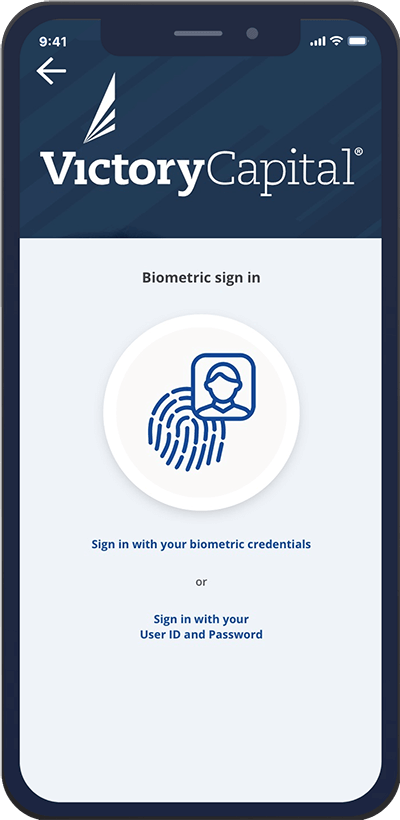 Victory Capital Mobile App Biometric Sign In