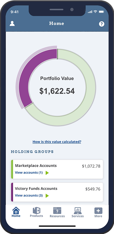 VIctory Capital Mobile App Biometric Sign In